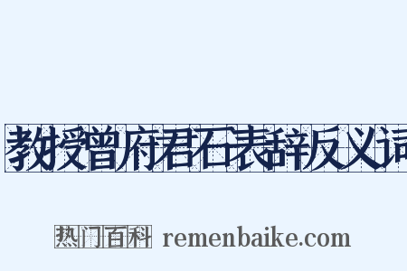 教授曾府君石表辞反义词是什么意思的图片